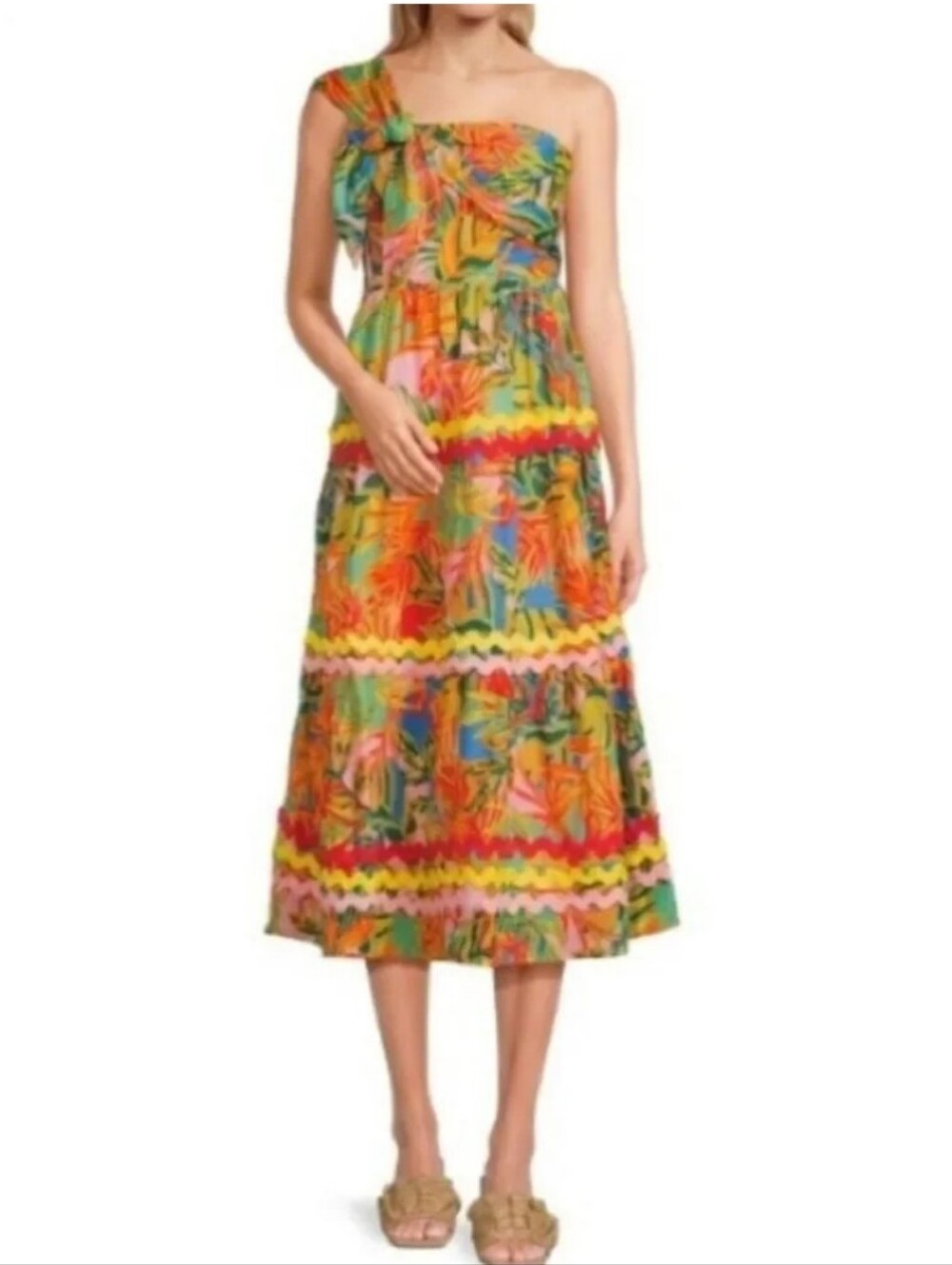 J. Marie Paloma One Shoulder Maxi Dress Small